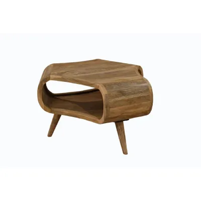 Retro Mango Wood Small Tri Coffee Table