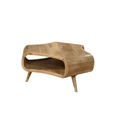 Modern Mango Wood Large Tri Coffee Table