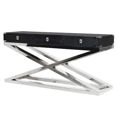 Black X Frame Console Table