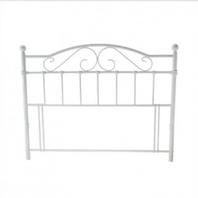 Metal Headboard in White Gloss