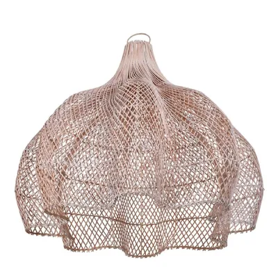 White wash Rattan Light Shade Only