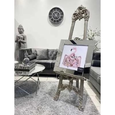 Pink Flamingo Moschino Handbag Wall Art Mirror Frame
