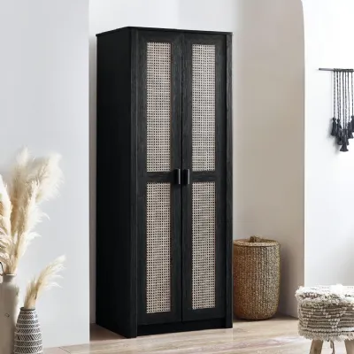 Sydney 2 Door Wardrobe Black Ash