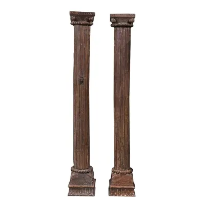 Pair Wooden Pillars