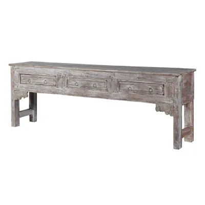 Wooden 2 Drawer Console Table