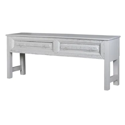 Wooden 2 Drawer Console Table