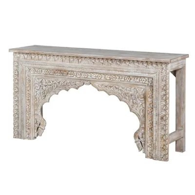 Wooden Arch Console Table