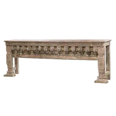 Elephant Carving Console Table