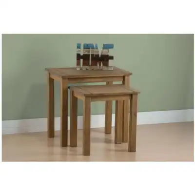 Santana Solid Pine Nest of 2 Tables