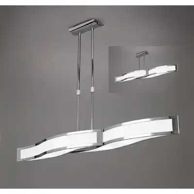 Sintesys Linear Telescopic Convertible To Semi Flush E27 4 Light E27 M0666, CFL Lamps INCLUDED
