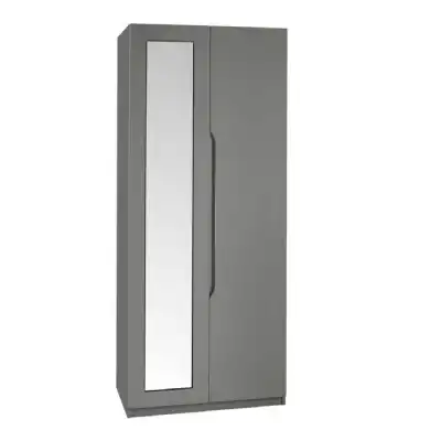 Montana 4 Colour All Gloss 2 Door Wardrobe With Mirror