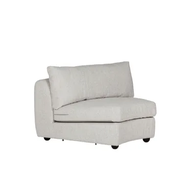 Natural Fabric Large Curved Wedge Seat