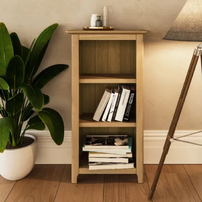 Taberno Oak 3 Tier Bookcase Natural Oak