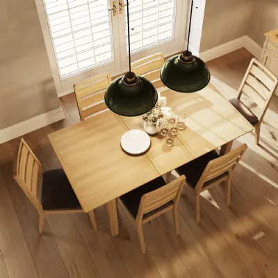 Taberno Oak Large 1.4M Extending Dining Table Natural