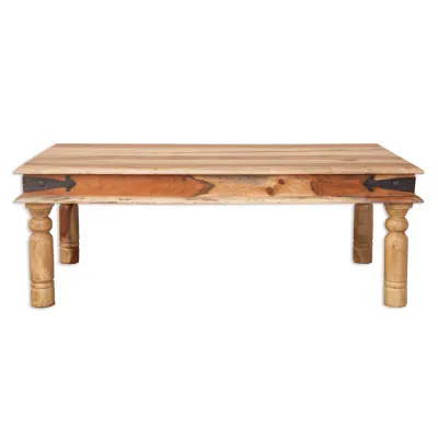 Traditional Sheesham Wood Coffee Table 110x60 cm