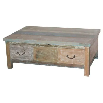 Reclaimed Coffee Table with 2 Drawers