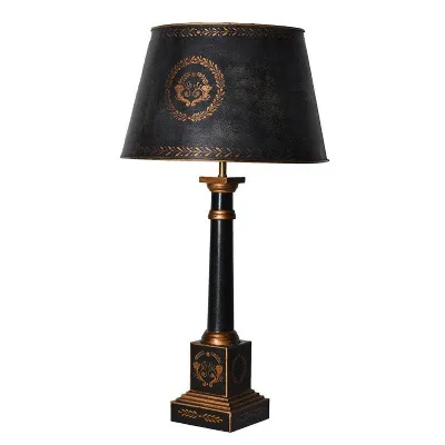 Black Empire Lamp With Shade