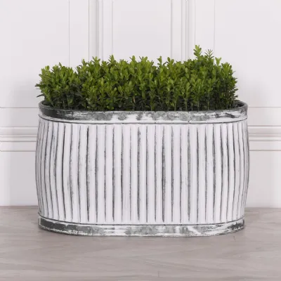 Dolly Tub Oval Metal Planter Medium