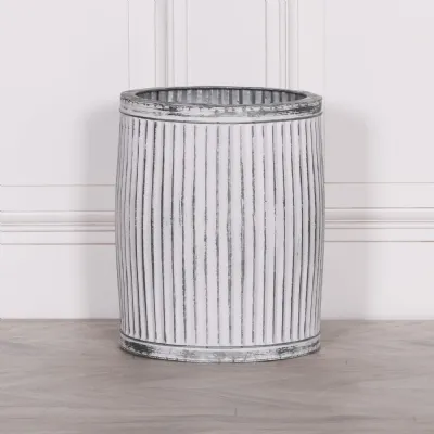Round Dolly Tub Metal Planter Medium