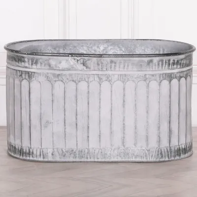 Arched Pattern Metal Planter Large