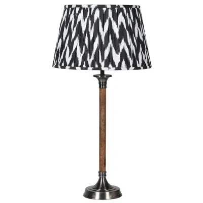 Slim Wd Lamp With Ikat Shade