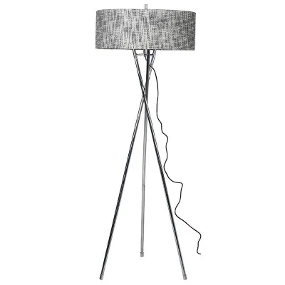 Lrg Tripod Lamp With Grey Shd