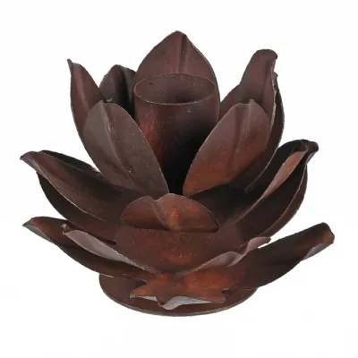 Dark Rustic Artichoke Candle Stand