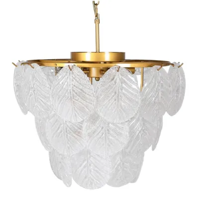Glass Leaf Chandelier