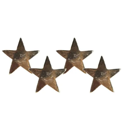 Set of 4 Gold Star Candle Pins
