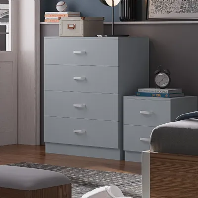 Tunis 4 Drawer Chest Of Drawers Matt Grey