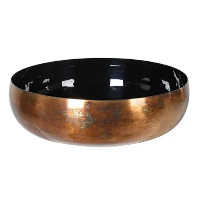 Burnt Brass and Enamel Bowl