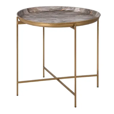 Marble Effect Tray Table