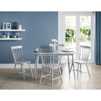 Grey Wooden Spindle Back Dining Chair