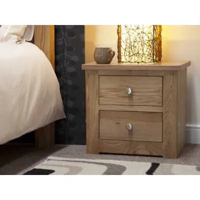Torino 2 Drawer Narrow Bedside Cabinet