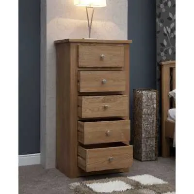 Torino 5 Drawer Narrow Chest