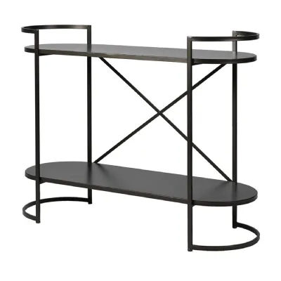 Aged Black Shelf Unit