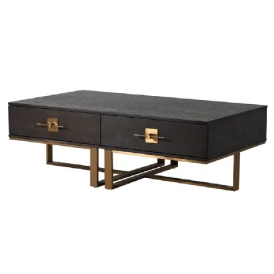 Brushed Gold St. St. Cof. Table