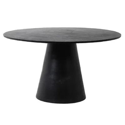 Black Round Dining Table
