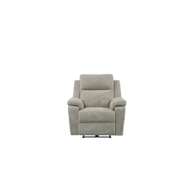 Taupe Fabric Recliner Chair with USB C Charging Port