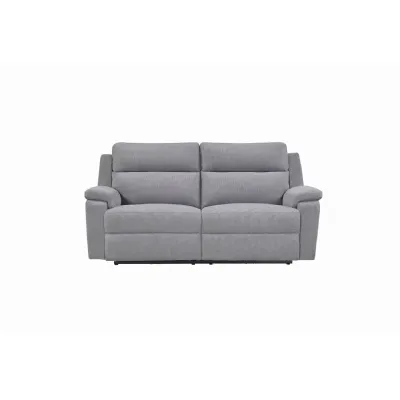 Stone Grey Fabric 3 Seater Power Recliner Sofa