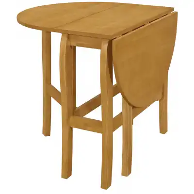 Light Oak Oval Drop Leaf Gateleg Dining Table