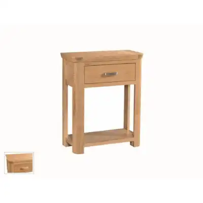 Travis Solid Oak 1 Drawer Telephone Table