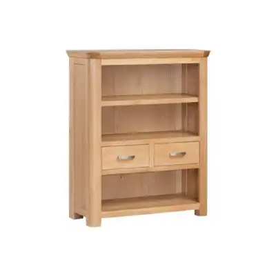 Travis Solid Oak Low Bookcase