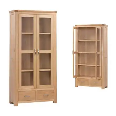 Travis Solid Oak Glazed Display Unit