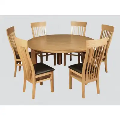Travis Solid Oak 150cm Round Dining Table