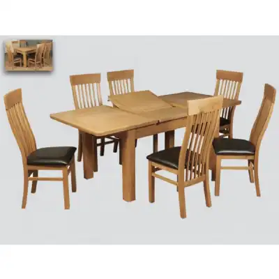 Travis Solid Oak 140cm Extending Table