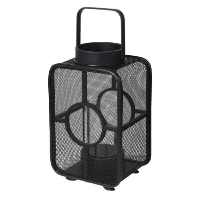 Small Black Bamboo Geometric Lantern