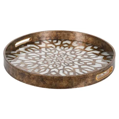 Antique Gold Mosaic Tray