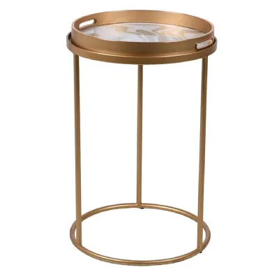 Gold Swirl Tray Table