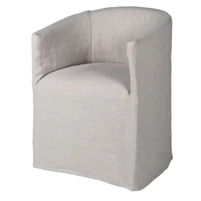 Natural Linen Dining Chair